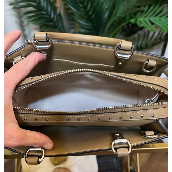 ✺ AUTHENTICATED NEW! Coach Rogue 26 Tan Suede Leather Handbag WITH COA - Picture 10 of 16